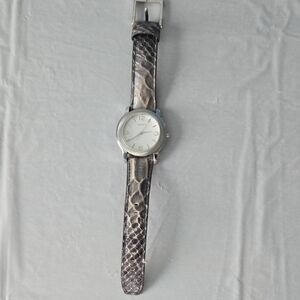 DKNYSnakeskin Patterned Watch with Silver Face